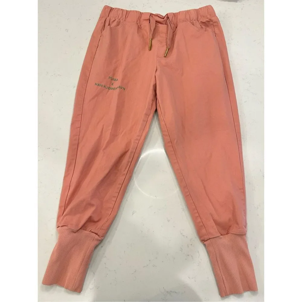 Puma X Han Kjobenhavn orange peach jogger pants size xl drawstring waist UO - Picture 3 of 9